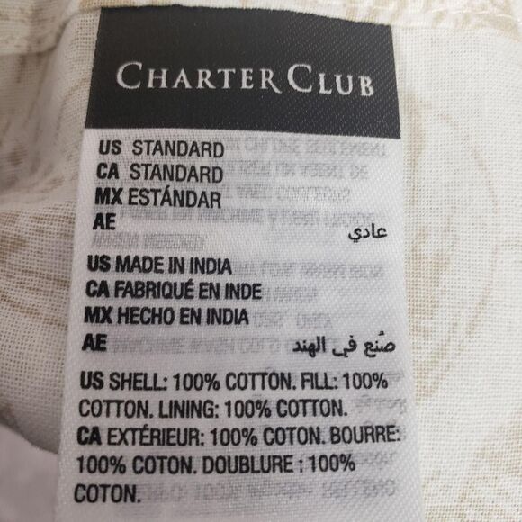 Charter Club Floral Quilt Sham Standard Multicolor Reversible Cotton Bedding - Picture 4 of 6